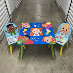 Delta Children Cocomelon Kids Table and Chair Set with Storage