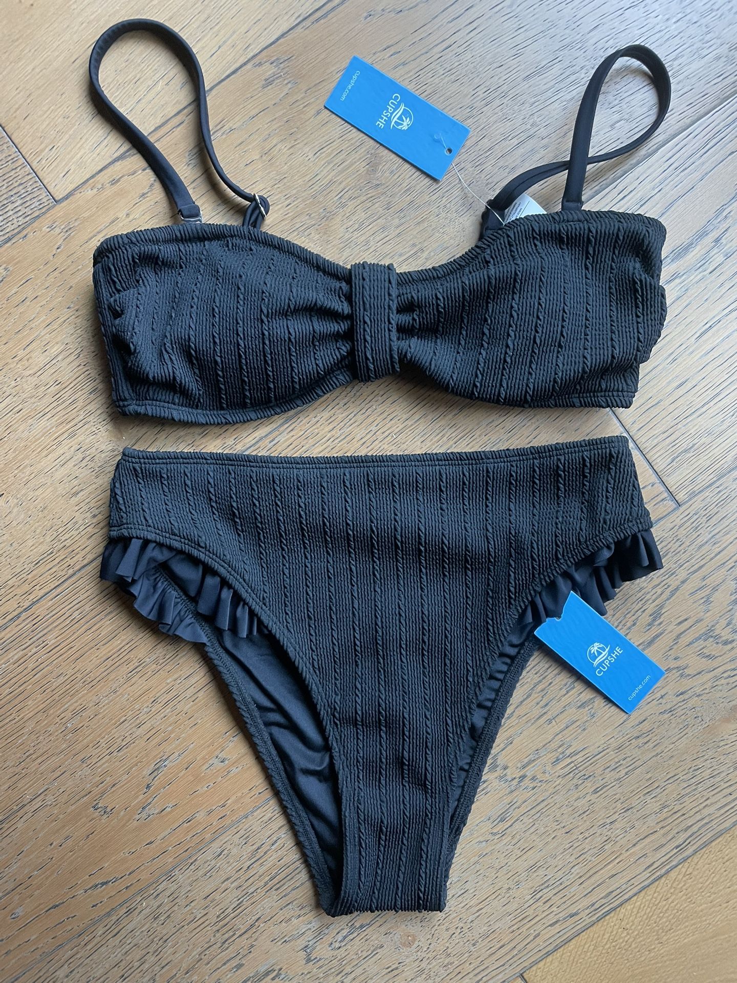 NEW Cupshe Black Bikini Set -Small