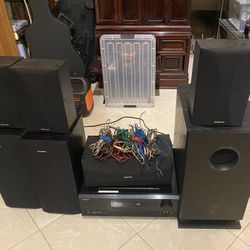 Onkyo HT-R510 Audio Video Home Theater 6.1 Channel Surround Sound Stereo Bundle