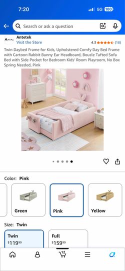 Twin girl bed