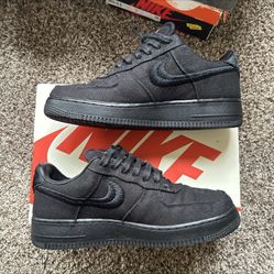Stüssy x Nike Air Force 1 Low Triple Black - Size 12.5 - 9/10 Condition *NEED GONE ASAP!!*
