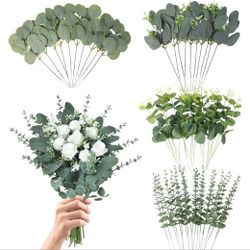 Eucalyptus Leaves Stems 80 PCS, 4 Kinds