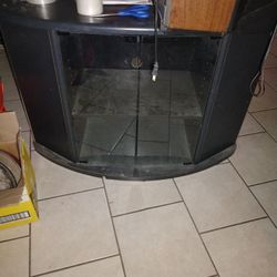 TV Stand With Shelfs And Glass Doors. **Moving Sale**