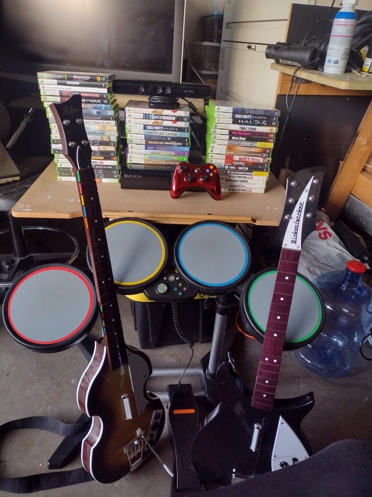 Xbox 360 w/ Rock band Set