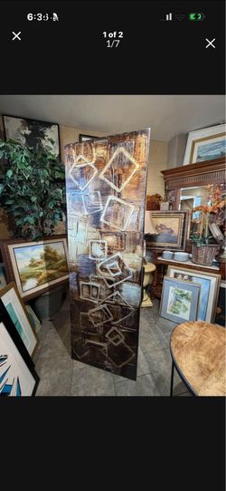 72 by 24 awesome oil on canvas abstract design