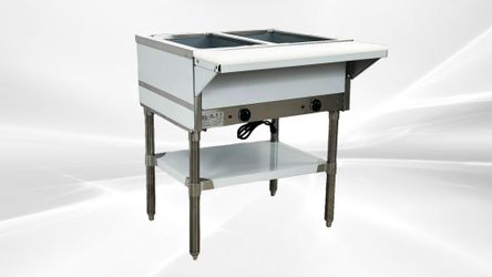 NSF 2 plate warmer and dry steam table NH-2