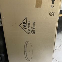 NEW - YSP 32" Oval Satin Nickel LED Ceiling Mount Light Fixture, 5500 Lumens