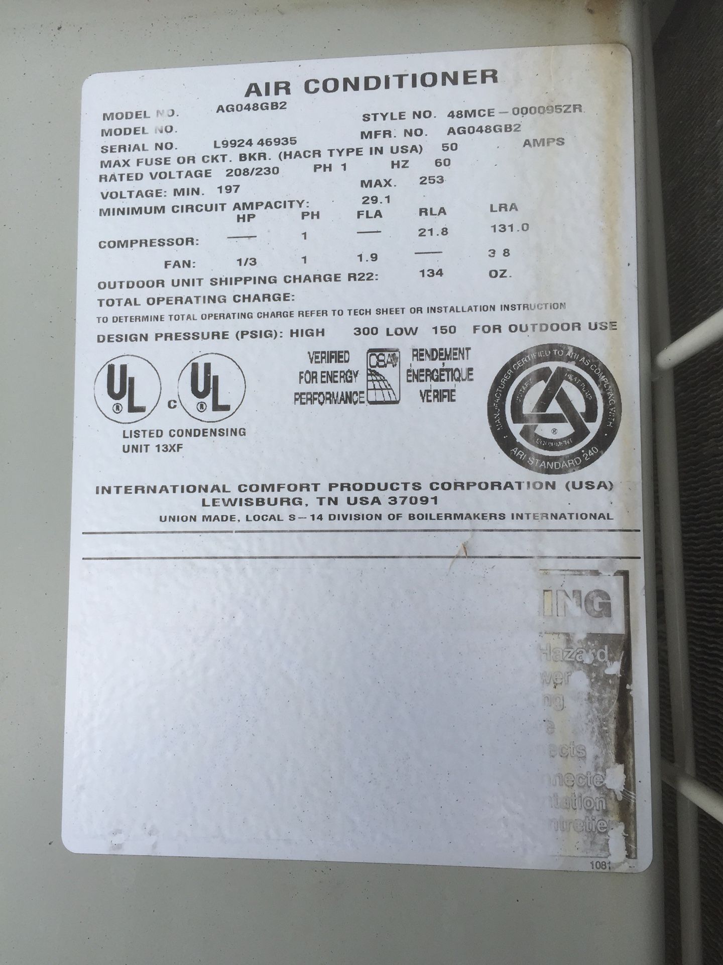 Comfortmaker furnace and air conditioner for Sale in Egg Harbor Township, NJ OfferUp