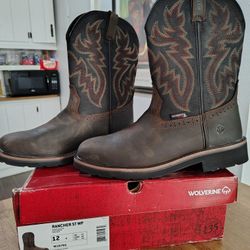 Men's Rancher Waterproof Steel-Toe Wellington