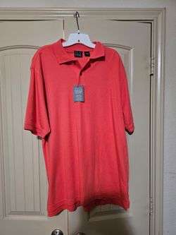 JOS. A. BANK Traveler Polo Cotton Polo in Peach Color Large NWT