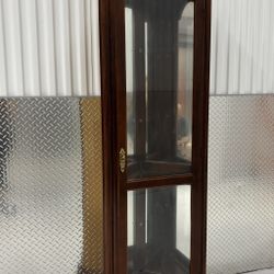 Vintage corner curio cabinet 