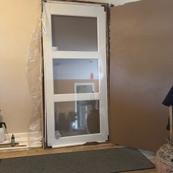 Beautiful 3 Panel Glass 36x80 Interior Door