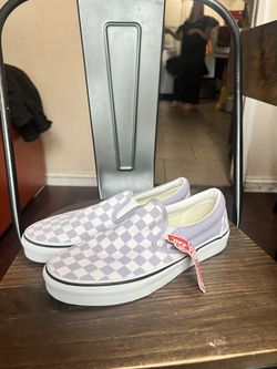 Light Purple Checkered Vans