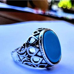 Blue Turqoise Gemestone Ring 