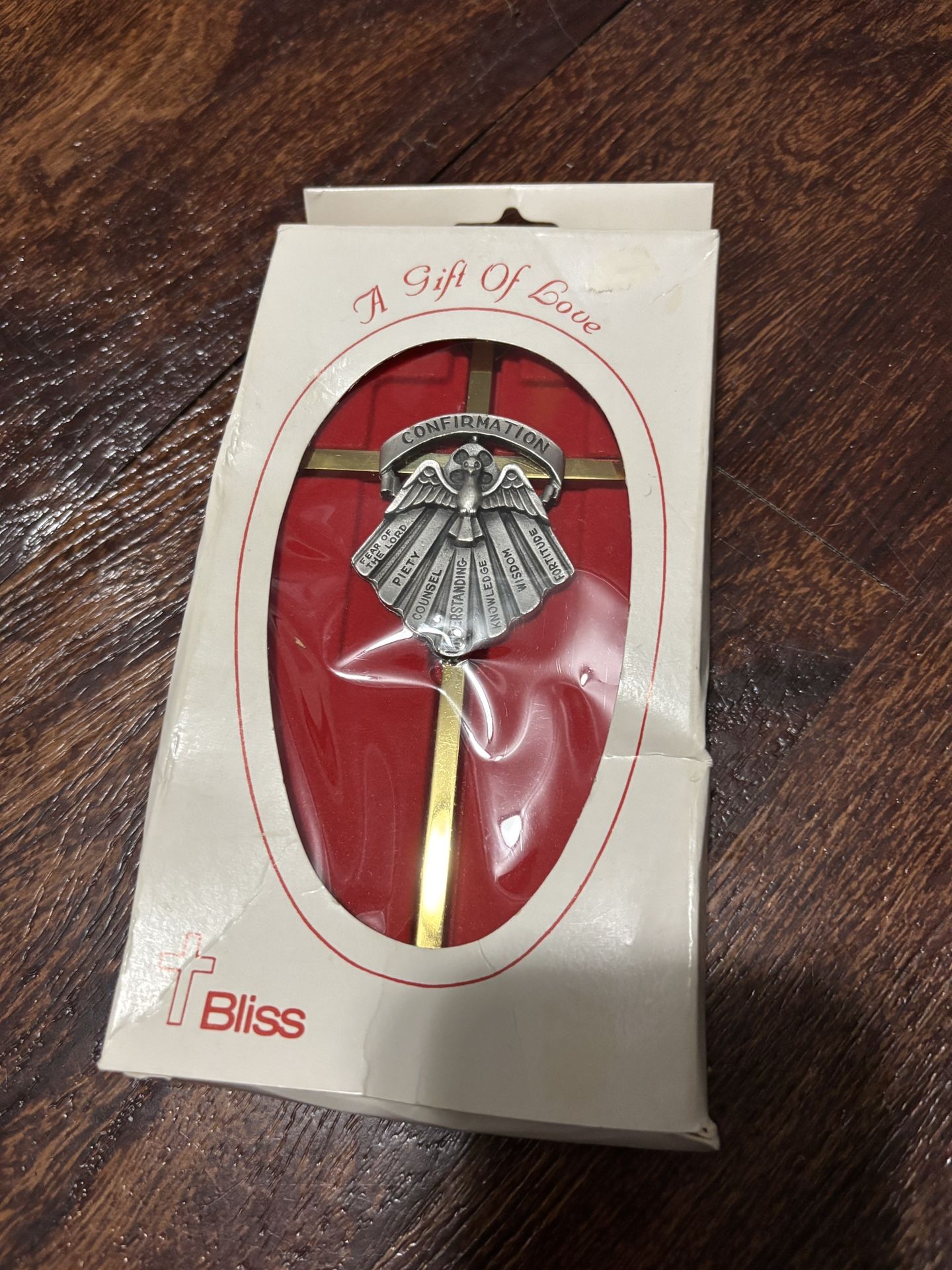 Vintage Confirmation Wall Cross – Bliss, A Gift of Love (New in Box)