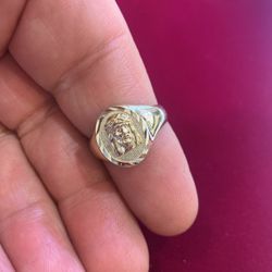 10 KYSOLID GOLD JESUS CHRIST RING SIZE 10