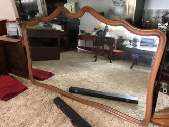 Wall Mirror solid wood old school heavy