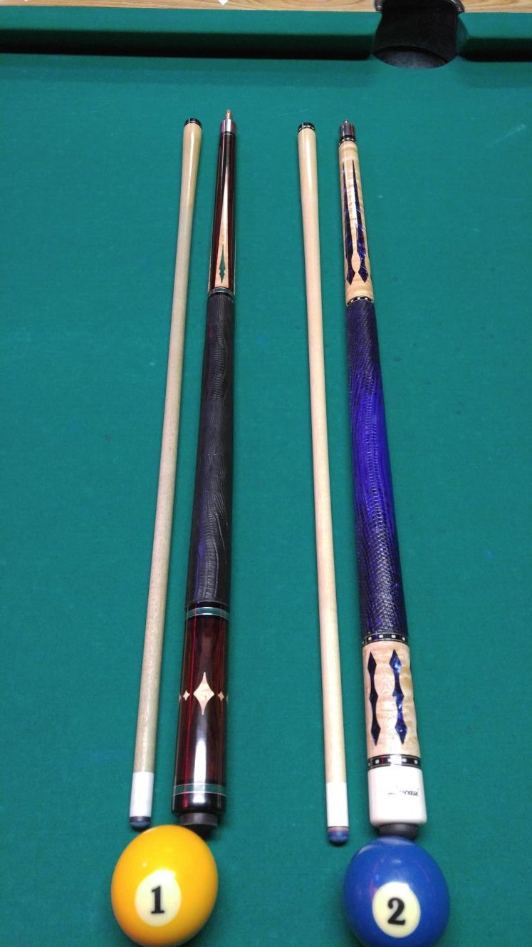 Lucasi and Dale Perry POOL CUE STICKS FOR SALE