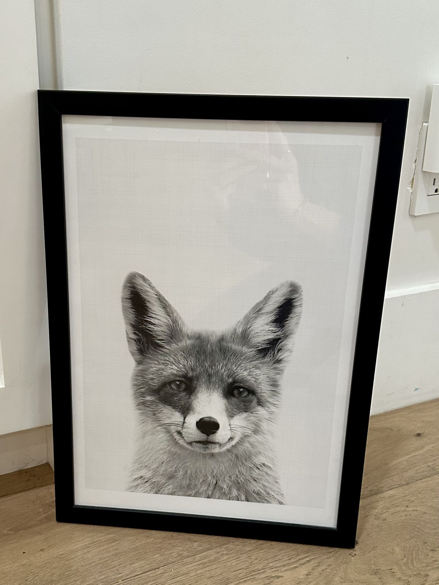 Black & White Fox Print