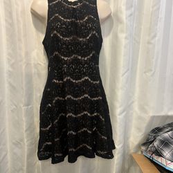High Black Lace Party Dress,  Size: Medium 