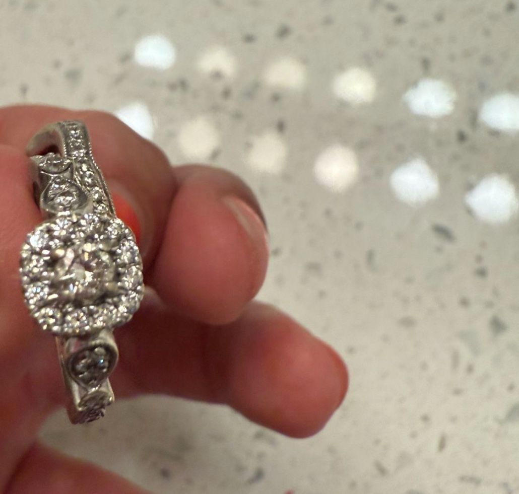 14kg White Gold Solid wedding ring