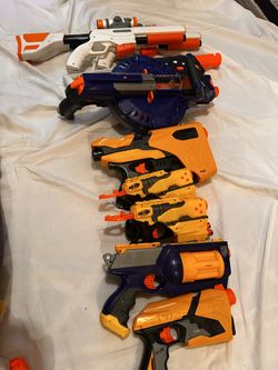 Box Of Nerf Guns and Accessories