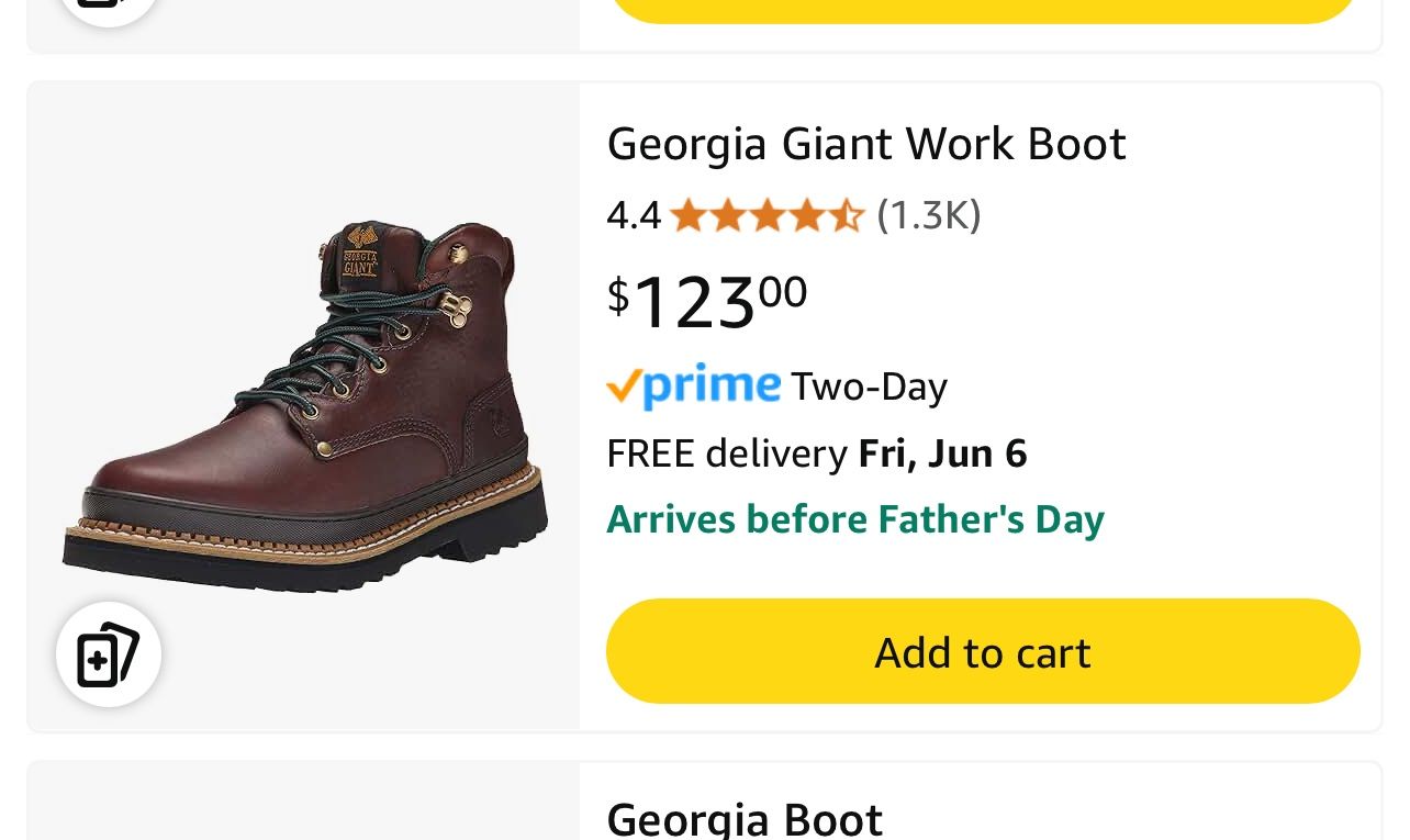 Georgia Work Boot. Size 12.