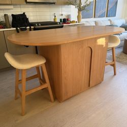 Kitchen Island With 2 Bar Stools