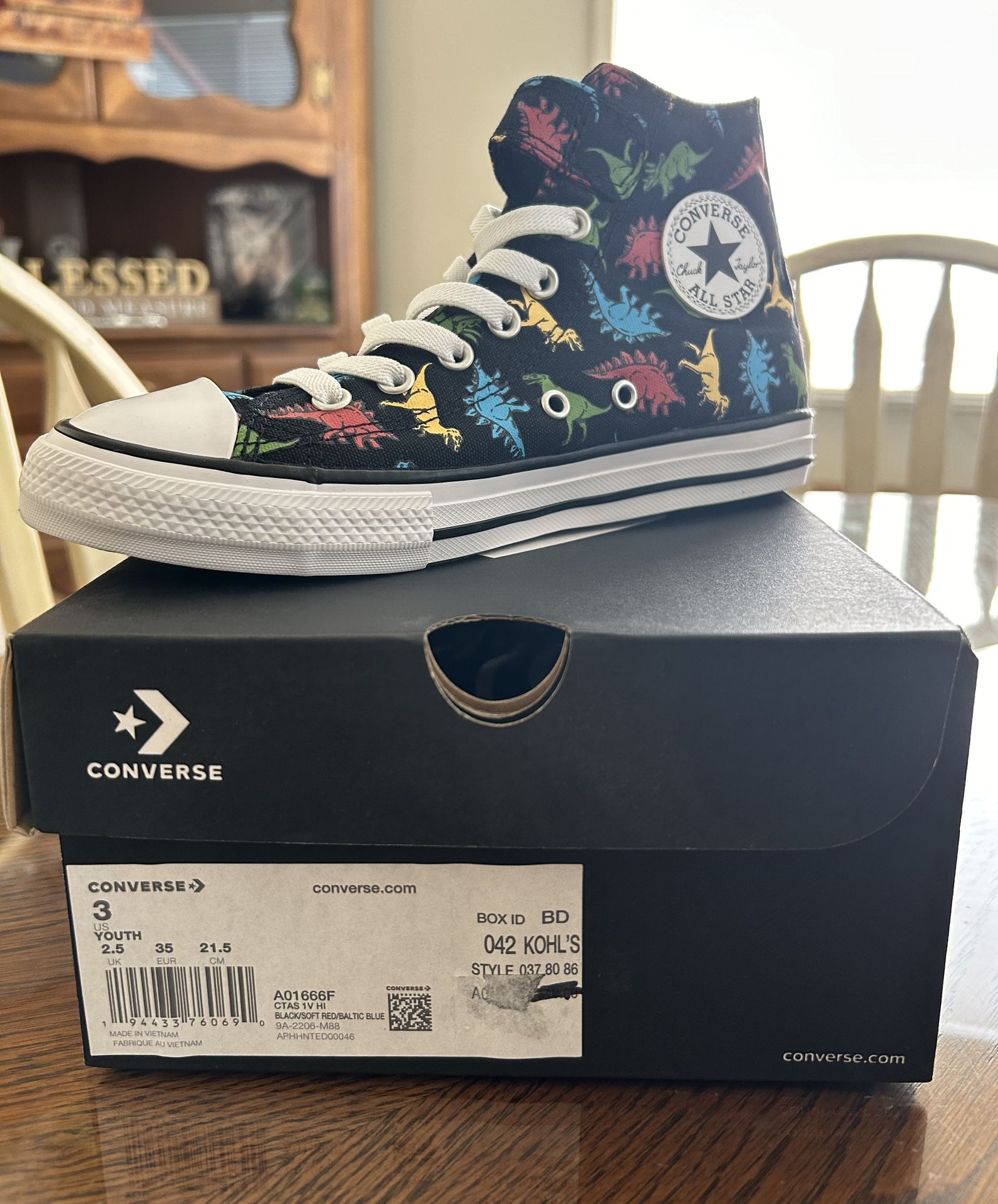 BRAND NEW Dino Converse Chucks 