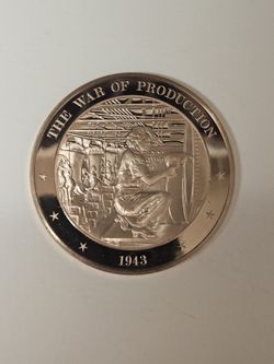 The War Of Production 1975 Solid Bronze Medal