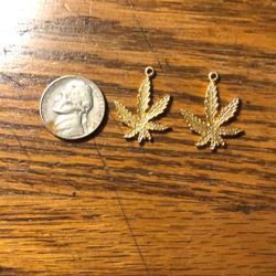 Gold Plated “Leaf” Charms
