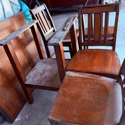 Wooden Table With 4 Chairs