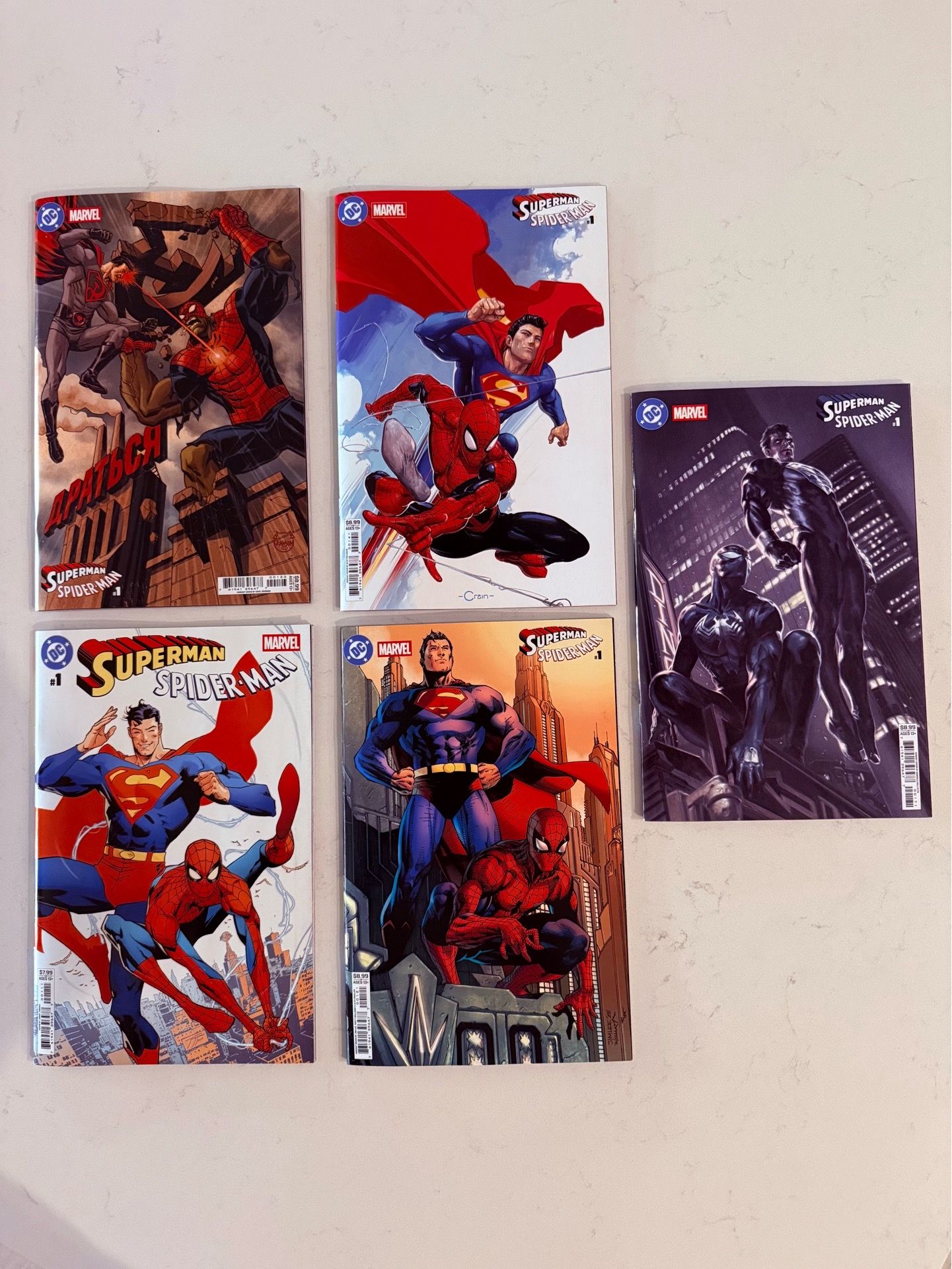 DC Marvel Superman Spider-Man #1 (One Shot) Cover A, B, D, G, K 🔥 Dell’Otto, Lee, Crain 🔥NEW🔥