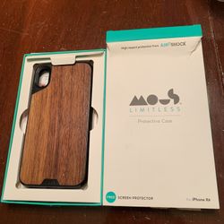 Mous - Protective Case iPhone XR - Limitless 2.0 - Walnut - Screen Protector Included 