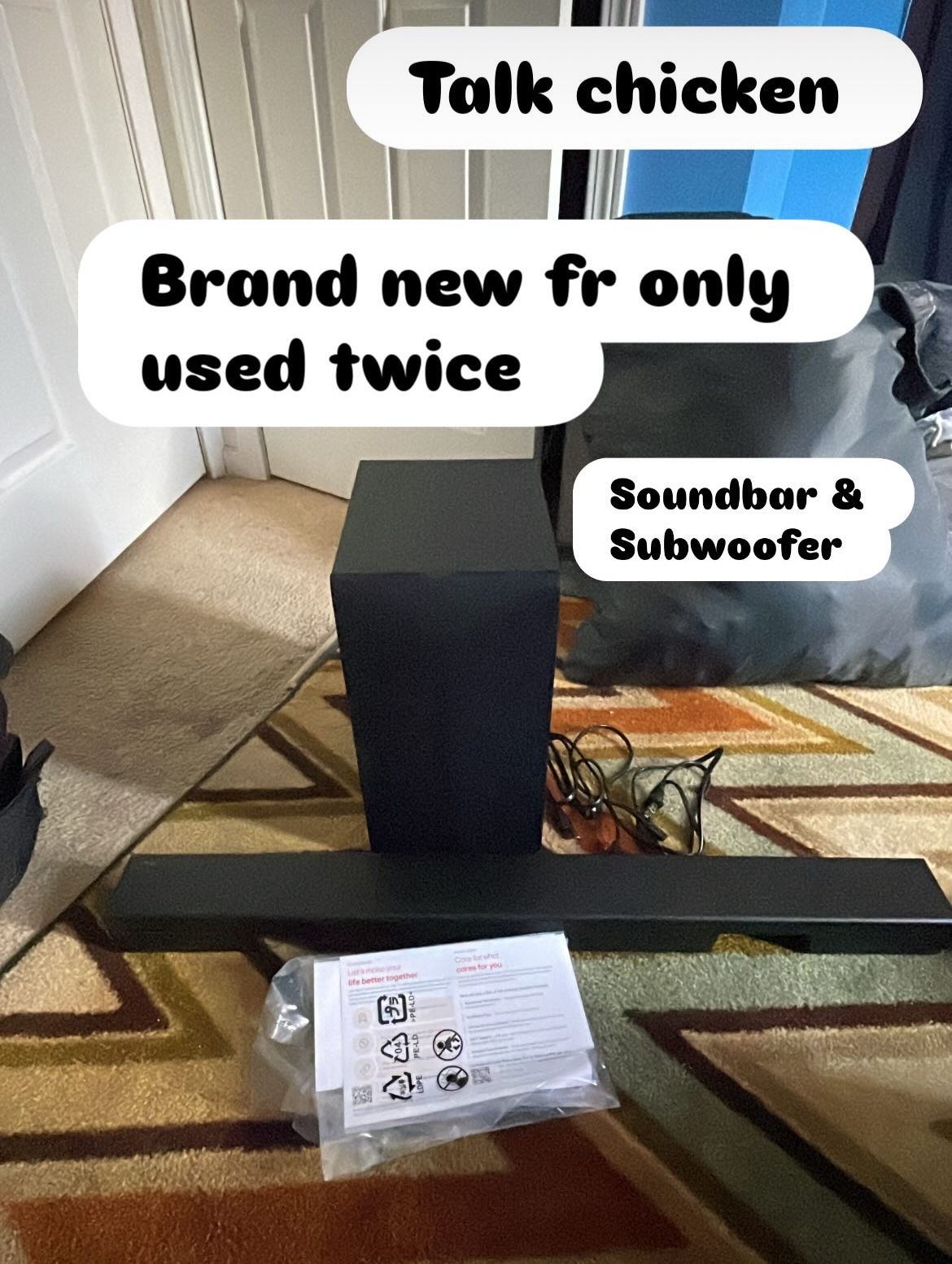 Lg Soundbar S60t With Subwoofer