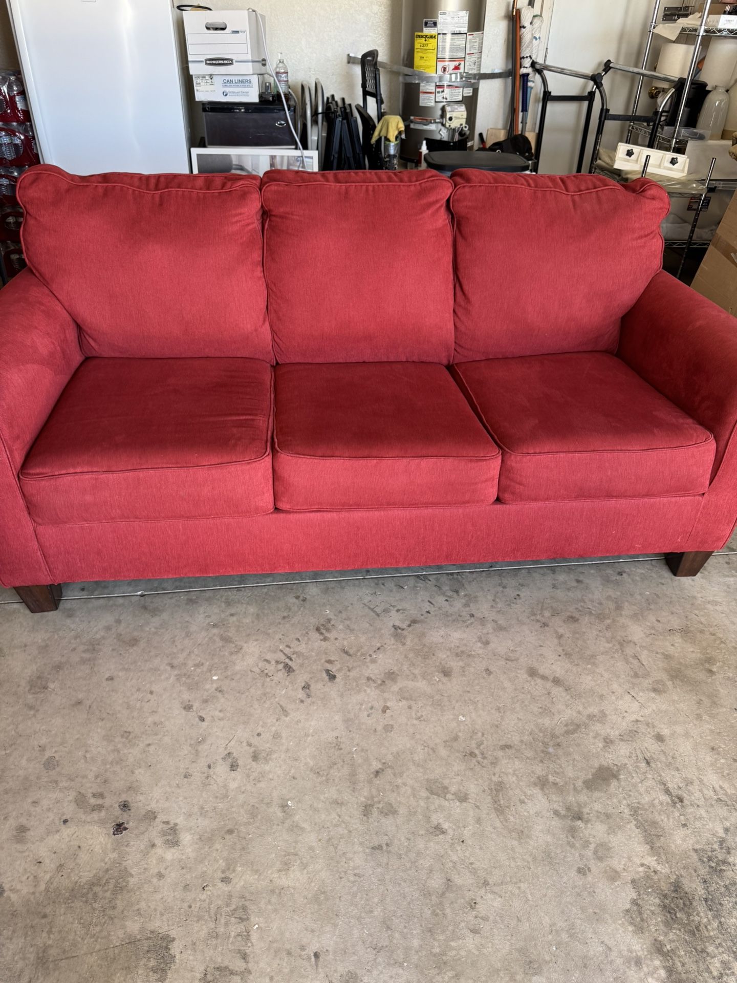Ashley sofa sleeper full size $250 recliner sofa $125 blowup mattress full size $60 new with foam topper