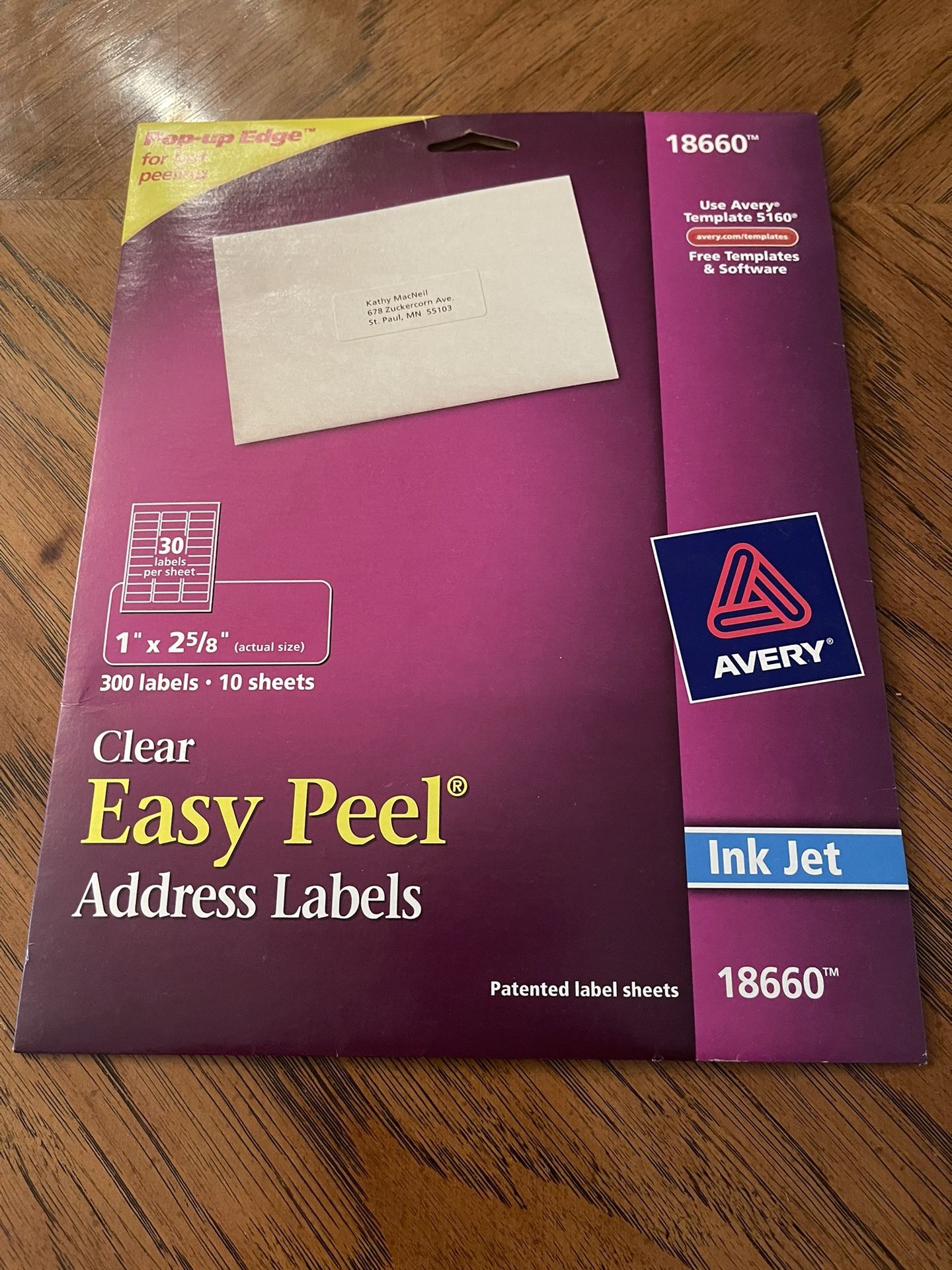 Avery 18660 labels
