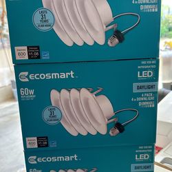 4 Pack LED Recessed Lights - 3 Boxes - Total 12