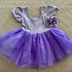 New Baby Girl Purple Tutu With Bow 3T 