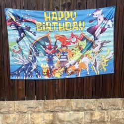 Pokémon Happy Birthday Banner 