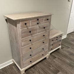 Solid Wood Dresser And Night Stand
