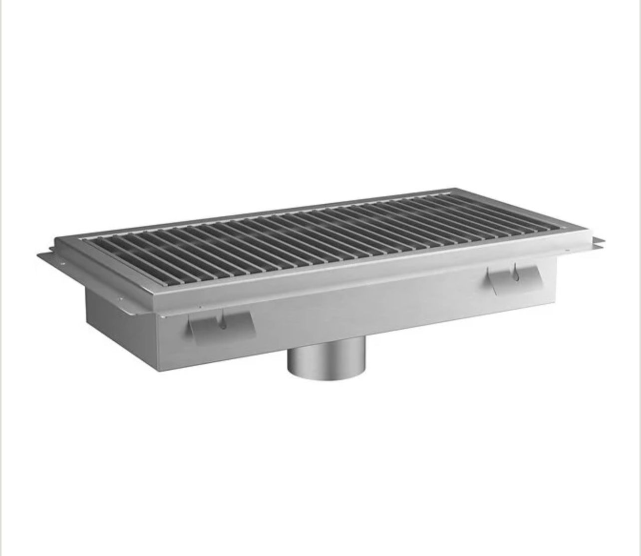 NEW in BOX Regency 12" x 24" 14-Gauge Stainless Steel Restaurant Floor Trough Sink with Grate