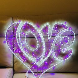 Love shaped led light