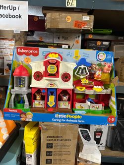 [104]. Fisher-Price Little People Caring for Animals Farm Electronic Interactive playset with Smart Stages Learning Songs for Toddlers Ages 1 and up