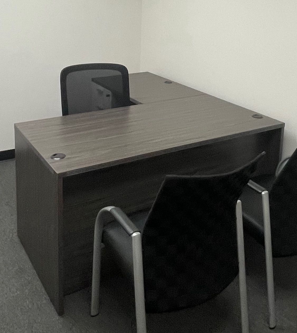 L Shaped Desk Office Furniture Demo Gray
