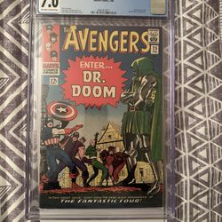 Avengers #25 (1966) CGC 7.0 Doctor Doom and Fantastic Four app.