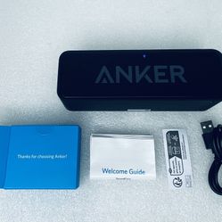 New Open Box Anker Soundcore Bluetooth Speaker IPX5, Stereo Sound, Portable Wireless Speaker, Black