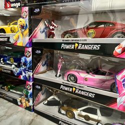 Power ranger car toy 1:18 set