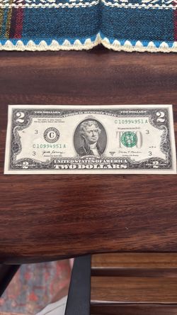 RARE 2 dollar bill series A