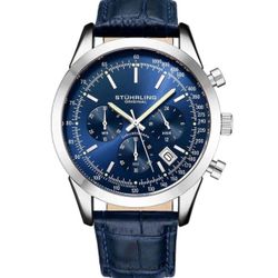 Stuhrling Original Watch - Blue Leather Strap - Rialto Collection